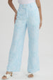 Pantalón Mujer Palazzo Pretina Ancha Aqua