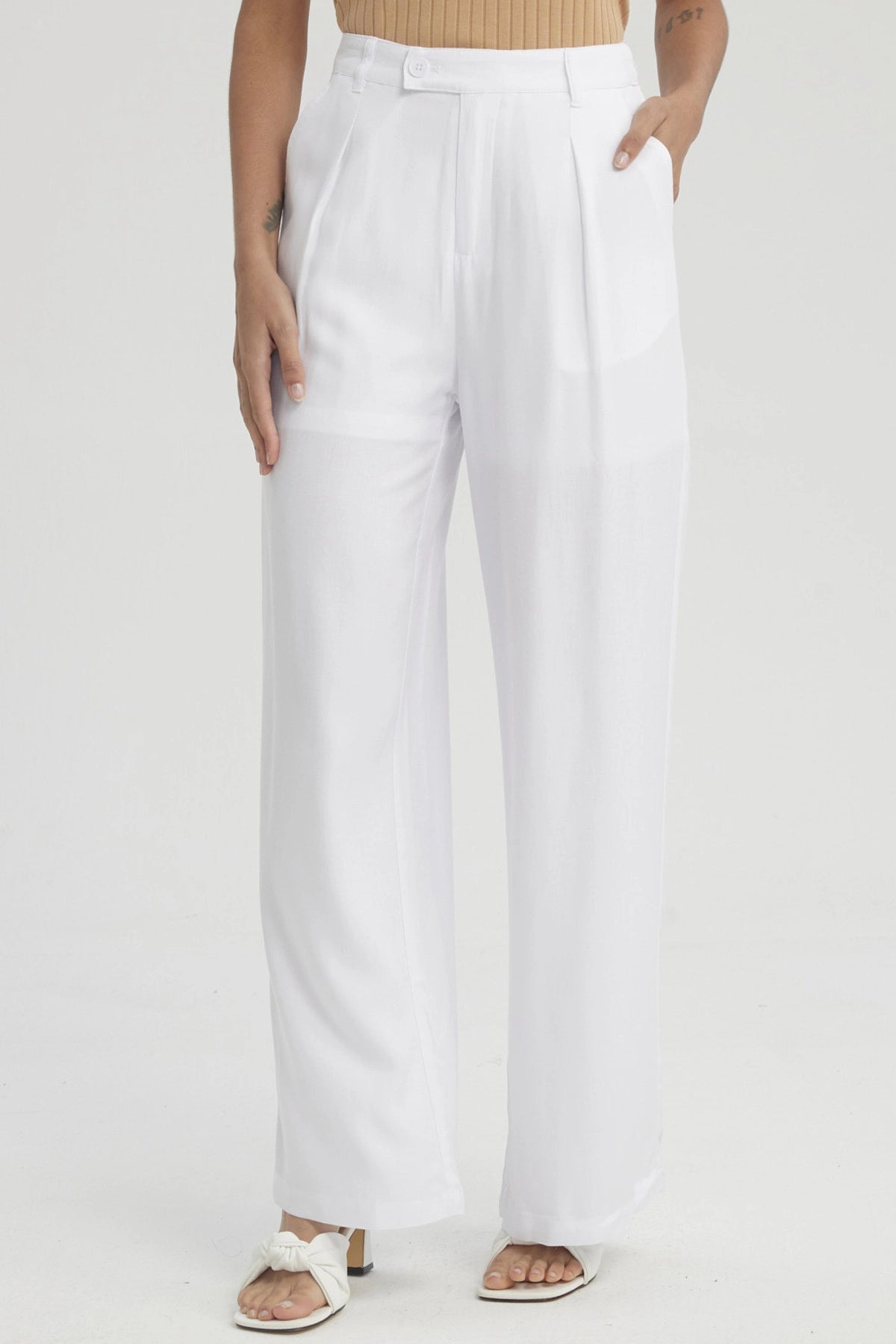 Pantalón Mujer Sastrero Blanco