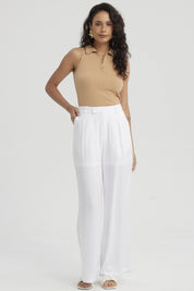 Pantalón Mujer Sastrero Blanco