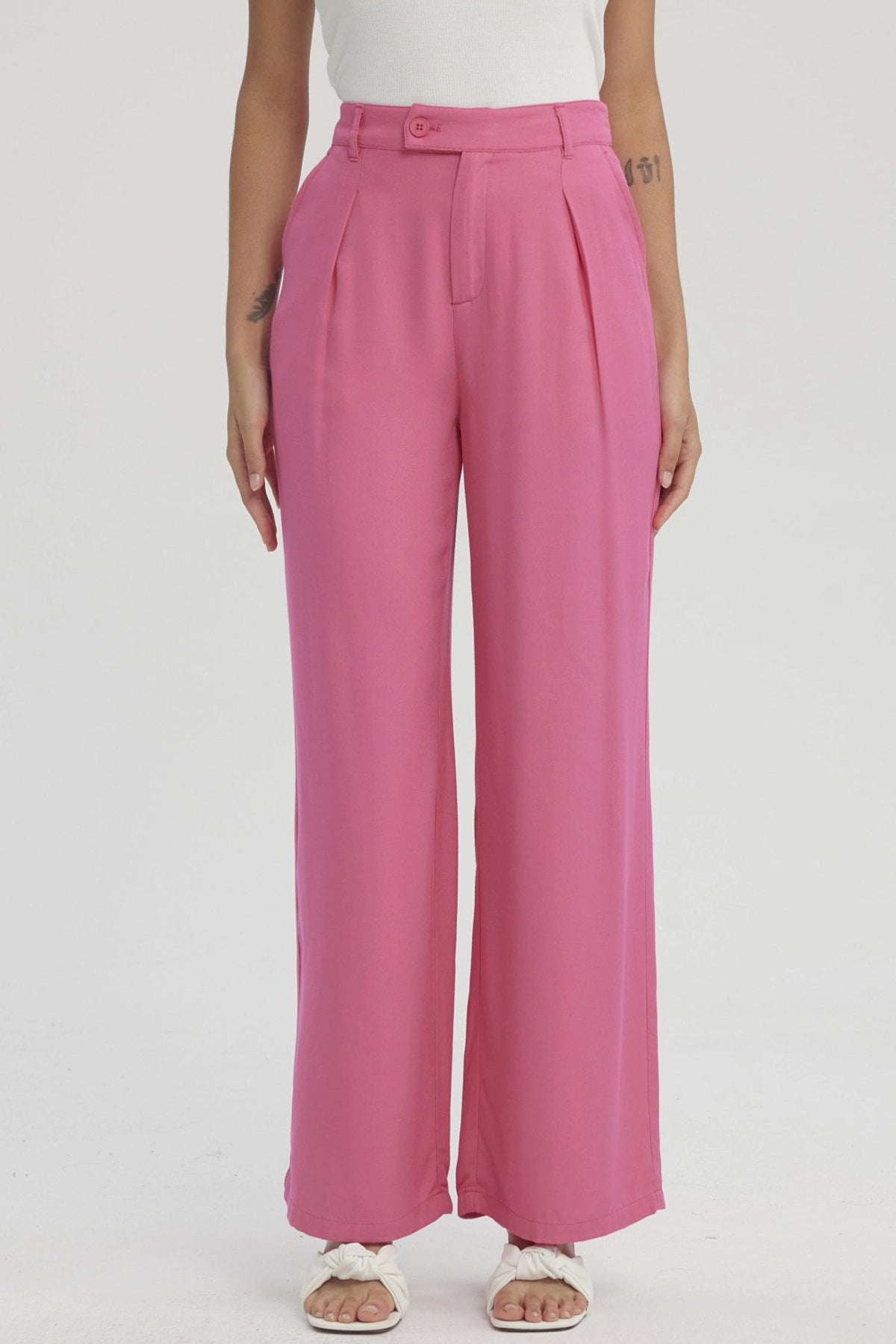 Pantalón Mujer Sastrero Fucsia