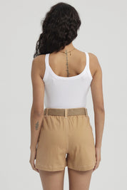 Peto Mujer Rib Pabilo Ancho Blanco