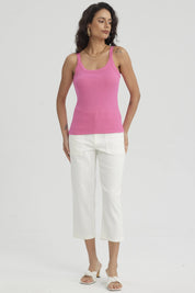 Peto Mujer Rib Pabilo Ancho Fucsia