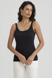 Peto Mujer Rib Pabilo Ancho Negro