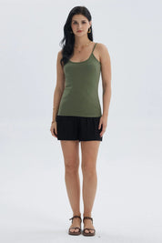 Peto Mujer Pabilo Algodón Verde Musgo