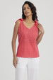 Blusa Mujer Broderie Aplicación Nudo Coral