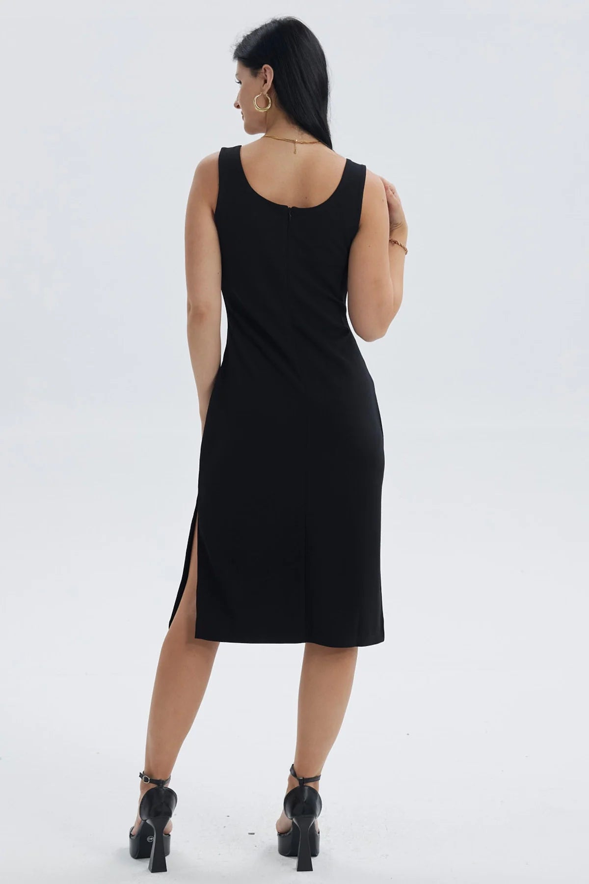 Vestido Mujer Midi Pabilo Negro
