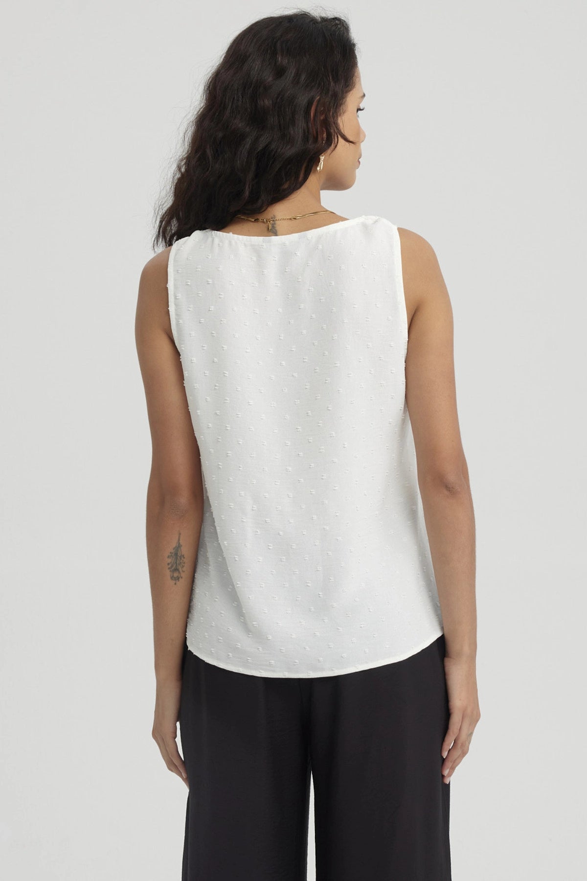 Blusa Mujer Nudo En Hombros Crudo