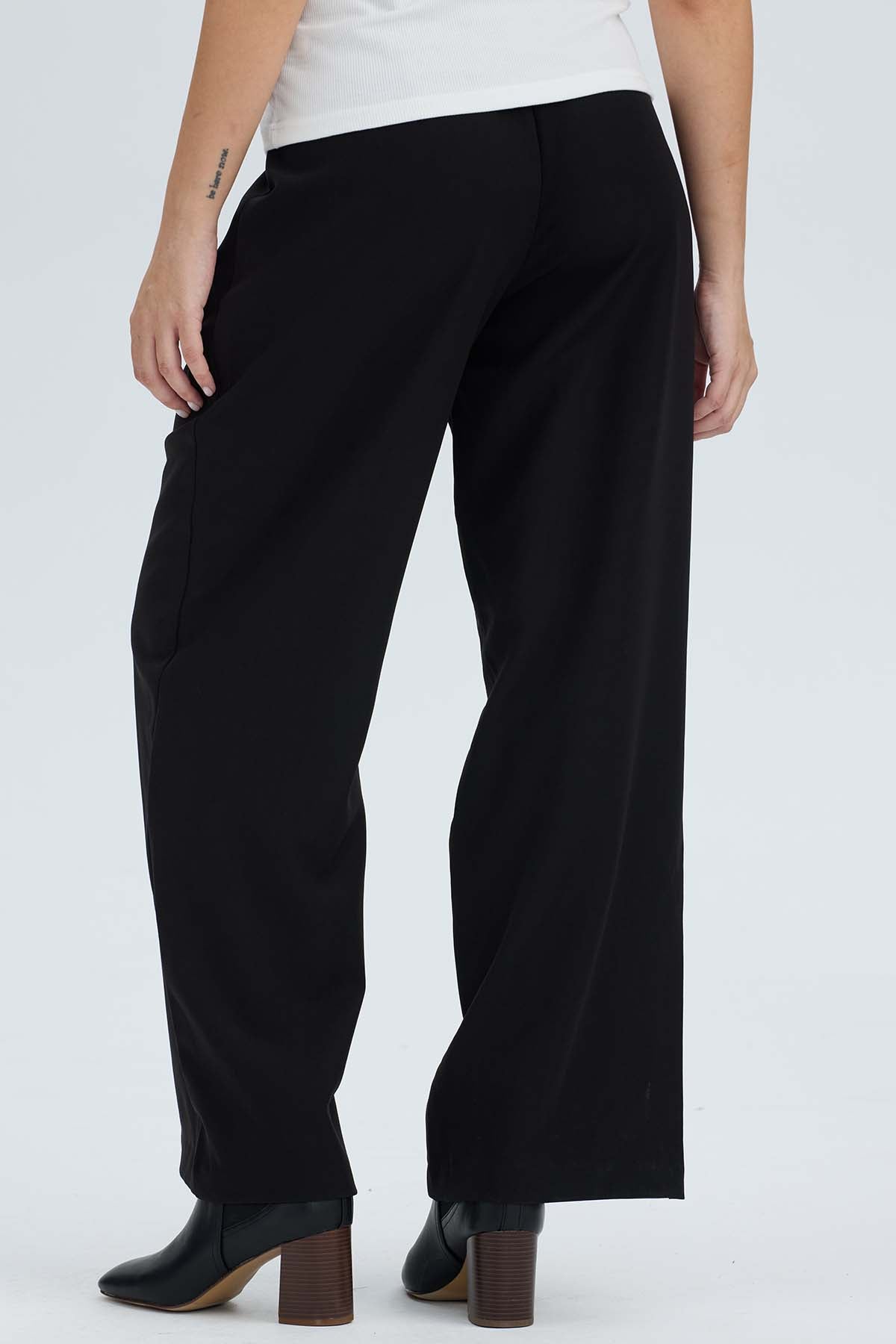 Pantalón Mujer Sastrero Sin Pretina Negro