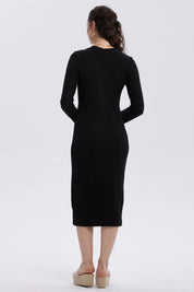 Vestido Mujer Abotonado Negro