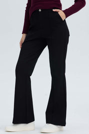 Pantalón Mujer 2 Botones Negro