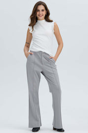Pantalón Mujer 2 Botones Gris