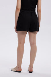 Short Mujer Con Cinturón Negro