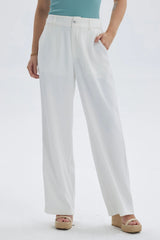 Pantalón Mujer Sastrero Con Pinzas Crudo