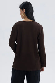 Polera Mujer Calada Salida De Baño Chocolate