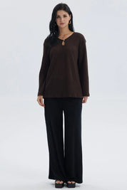 Polera Mujer Calada Salida De Baño Chocolate