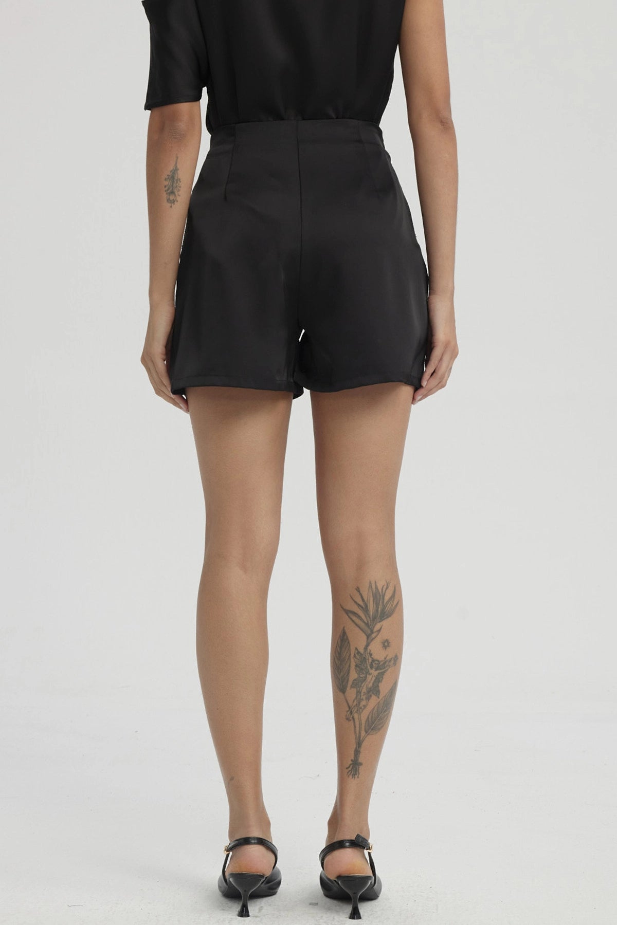 Short Mujer Lentejuelas Negro