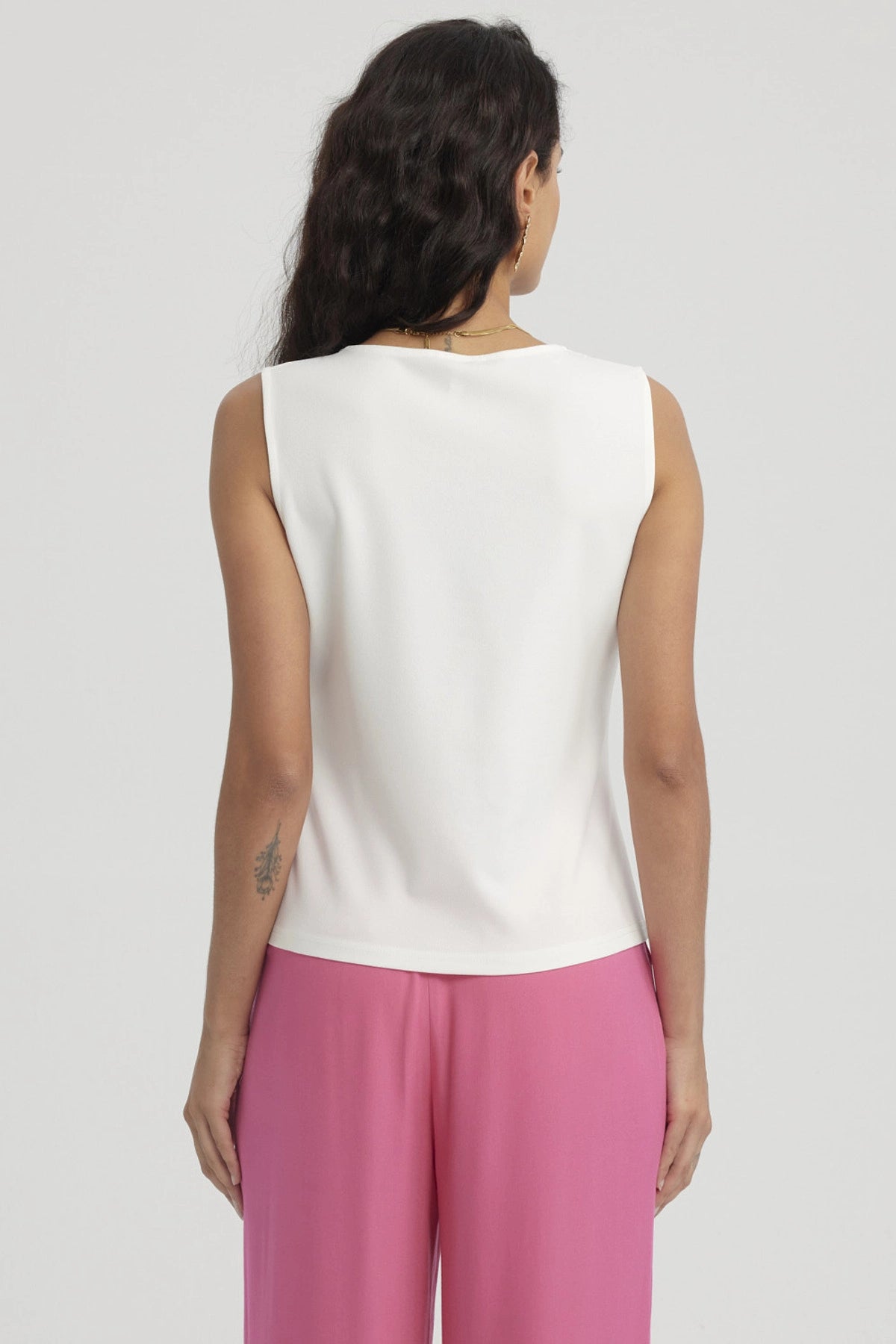 Polera Mujer 3 Botones Crudo