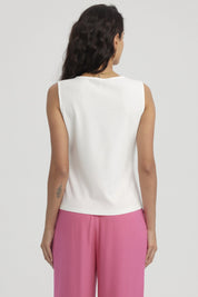 Polera Mujer 3 Botones Crudo