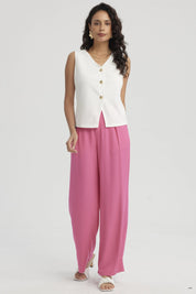 Polera Mujer 3 Botones Crudo