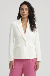 Blazer Mujer 1 Botón Fit Crudo