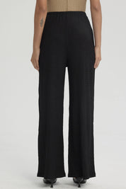 Pantalón Mujer Textura Pretinas Con Cordón Negro