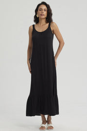 Vestido Mujer Largo Pabilo Negro