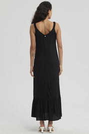 Vestido Mujer Largo Pabilo Negro