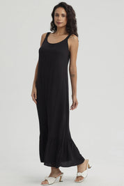 Vestido Mujer Largo Pabilo Negro