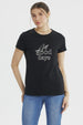 Polera negra de mujer con texto All good days en el frente en estilo casual moderno