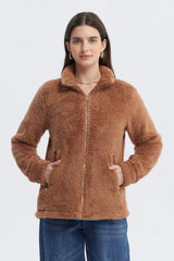 Polar Mujer Básico Peludo Café