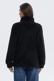 Polar Mujer Básico Peludo Negro