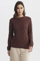 Sweater Mujer Casual Café Claro
