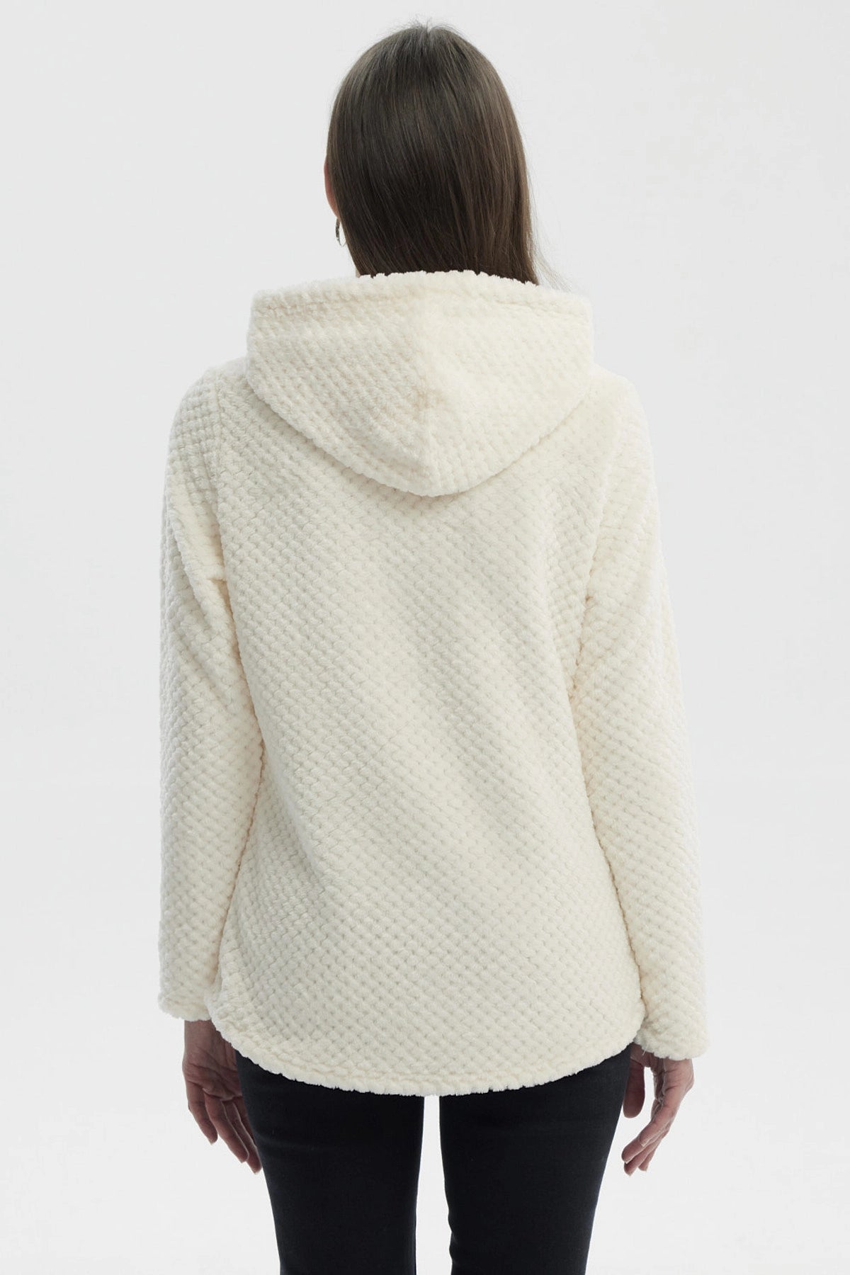 Polar Mujer Básico Aplicación Botón Crema