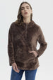 Polar Mujer Básico Aplicación Botón Chocolate