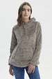 Polar Mujer Básico Aplicación Botón Gris