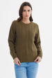 Sweater Mujer Tranzado Verde Musgo