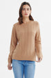 Sweater Mujer Tranzado Beige Oscuro