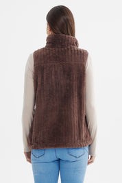 Polar Mujer Peludo Con Textura Chocolate