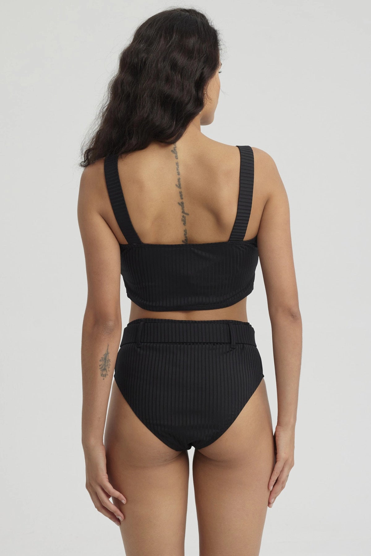 Traje de Baño Mujer Top Pabilo Negro