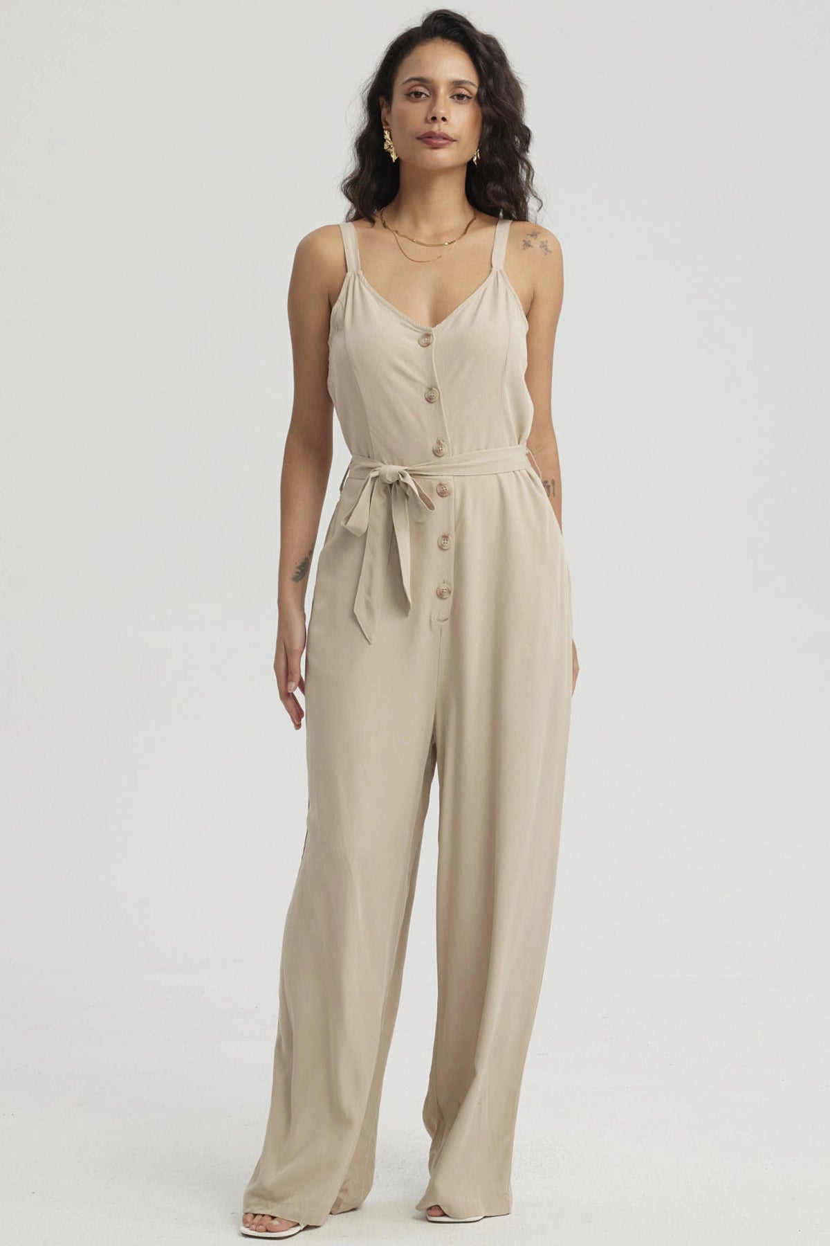 Enteritos Mujer Largo Beige Claro