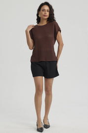 Short Mujer Elasticada Aplicación Negro