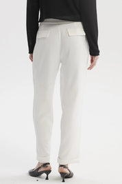 Pantalón Mujer Sastrero Dobladillo Basta Crudo