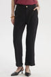 Pantalón Mujer Sastrero Dobladillo Basta Negro