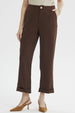 Pantalón Mujer Sastrero Dobladillo Basta Café