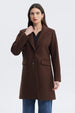 Abrigo Mujer Slim Cuello Camisero Chocolate