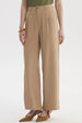 Pantalón Mujer Sastrero Calce Recto Beige Oscuro