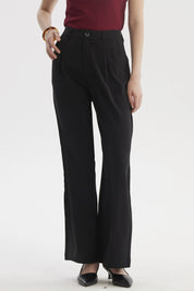 Pantalón Mujer Sastrero Calce Recto Negro