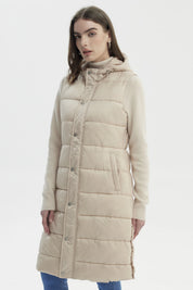 Parka Mujer Slim Beige
