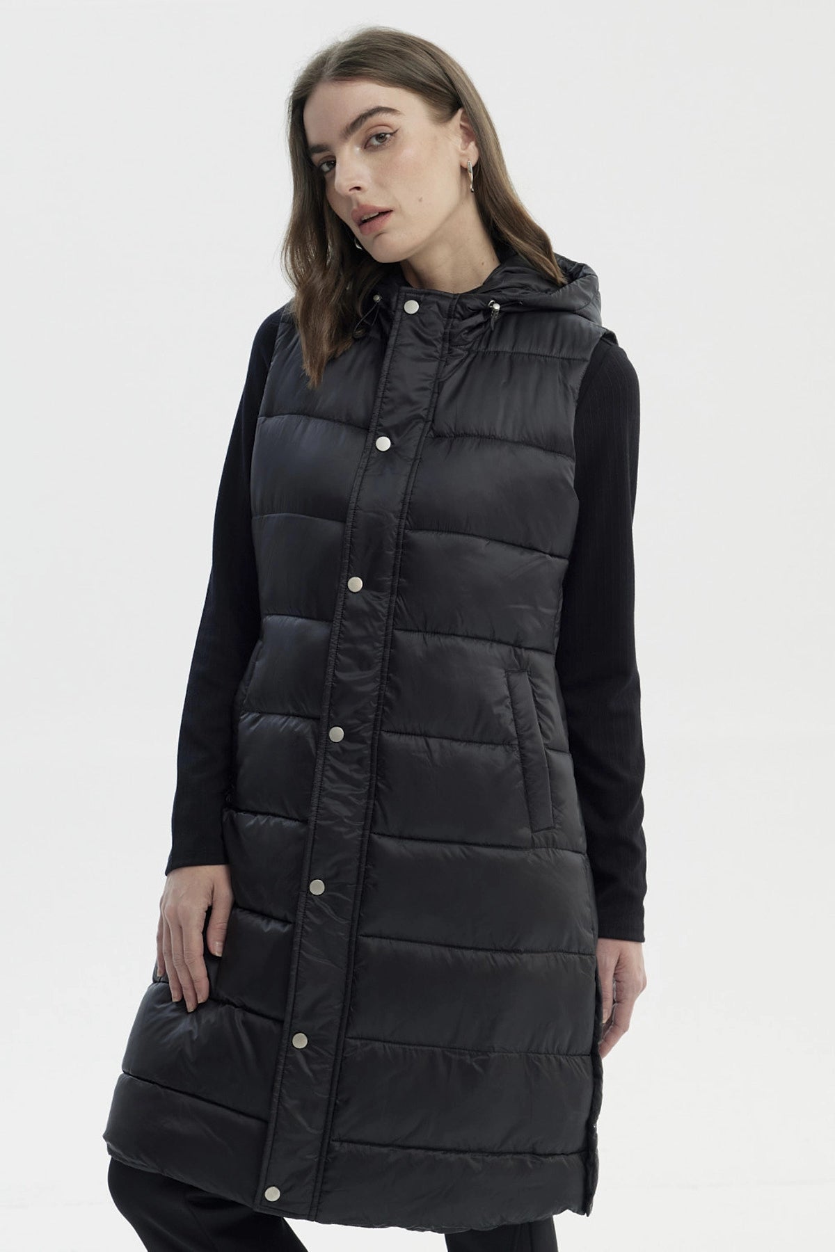 Parka Mujer Slim Negro