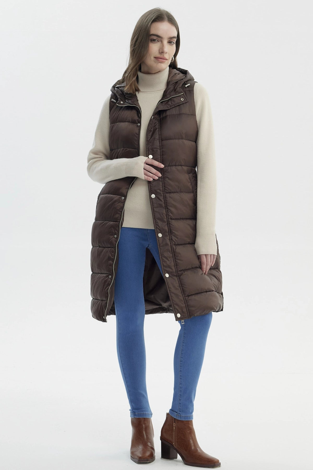 Parka Mujer Slim Chocolate
